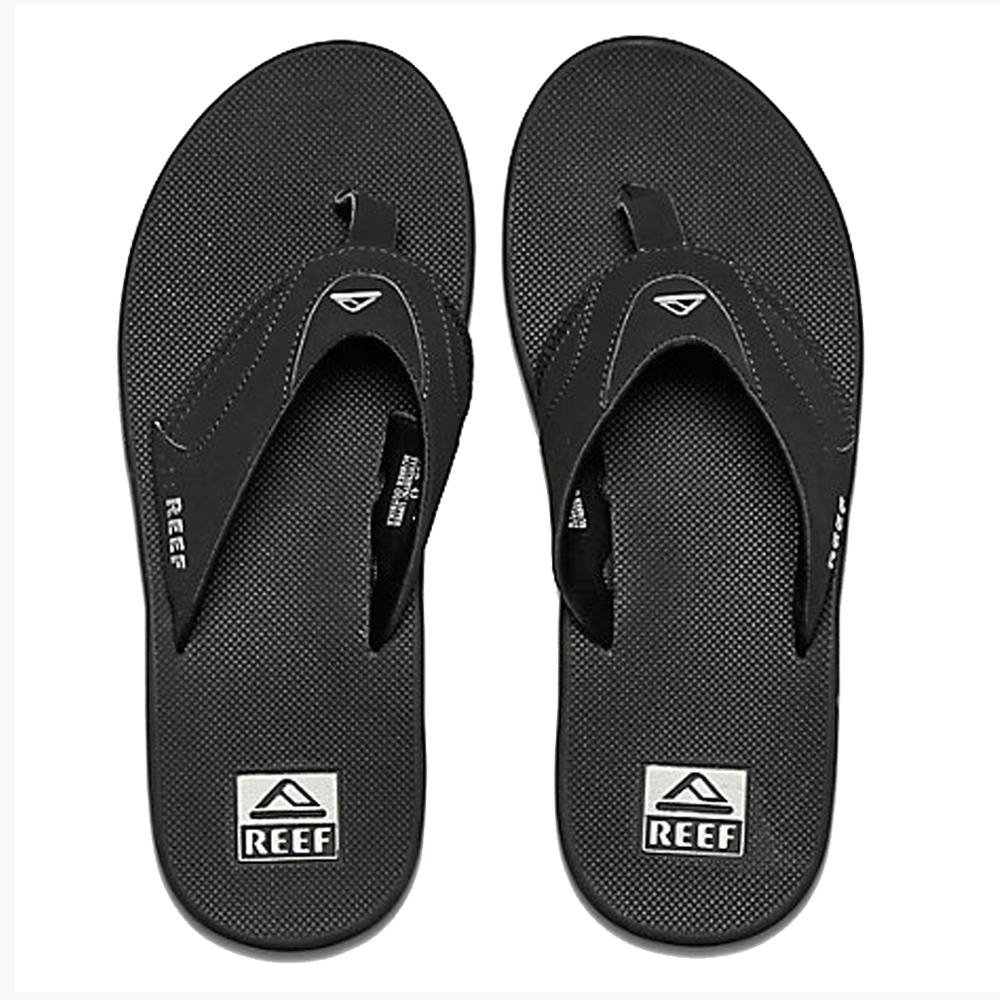Reef Fanning Beach Sandals (Men’s) - Black/Silver 