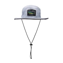Pelagic Sunsetter Pro Bucket Hat (Men's) Full View - Fish Camo Light Grey Thumbnail}