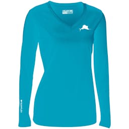 Pelagic Oceanflex Long Sleeve Sun Shirt - Aqua Thumbnail}