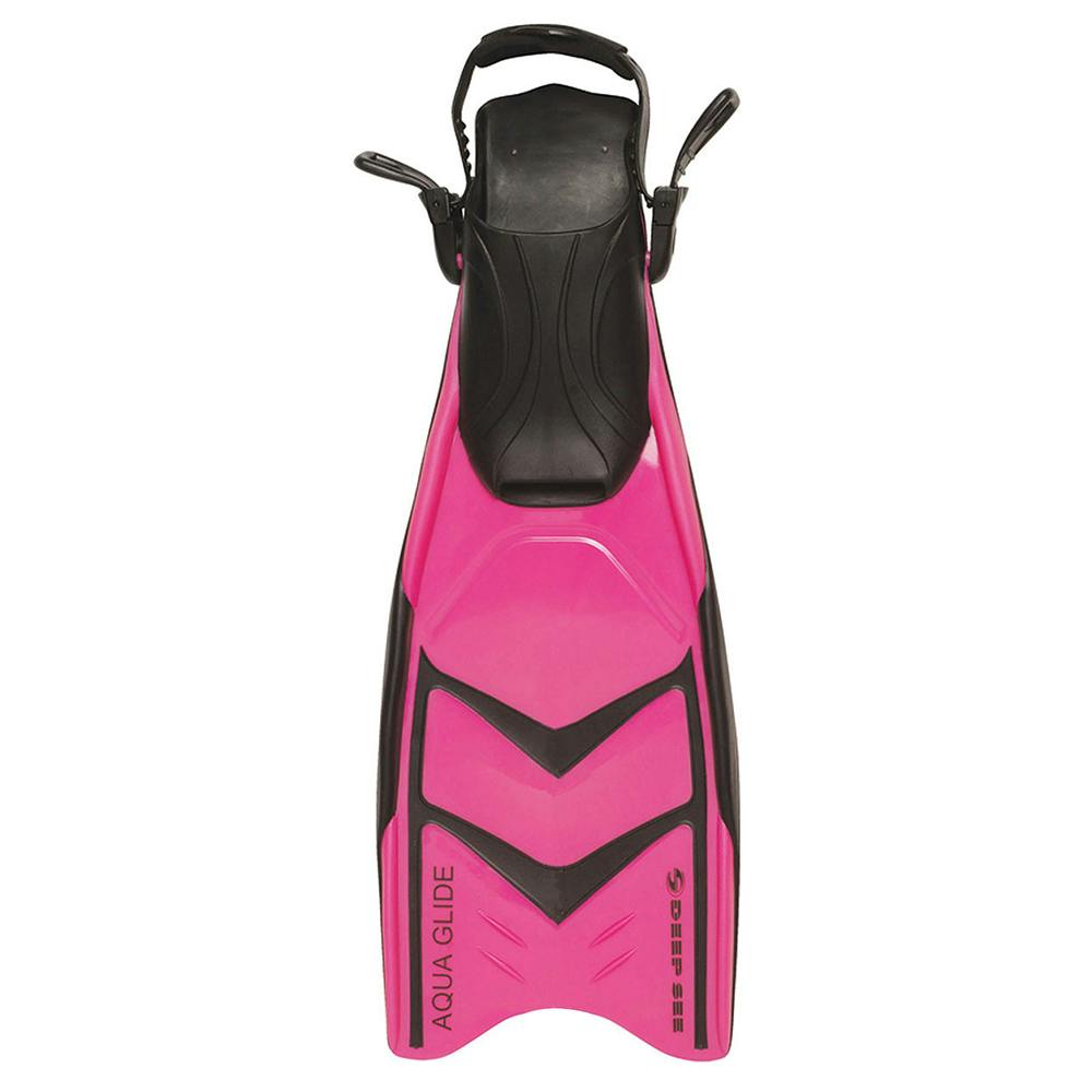 Deep See Aqua Glide Open Heel Snorkeling Fins - Pink