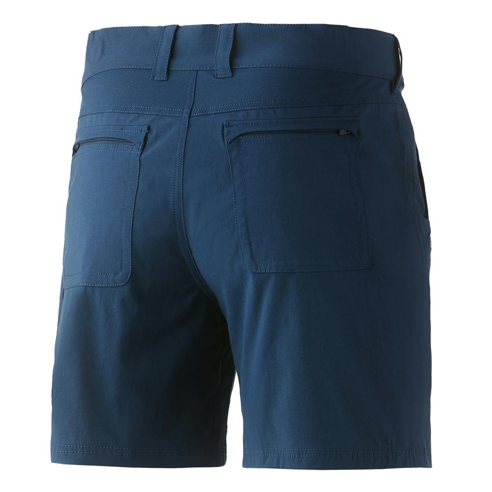 Huk Next Level 7" Hybrid Shorts (Men’s) Back - Sargasso Sea