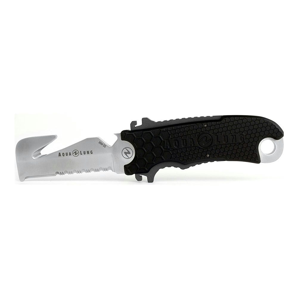 Aqua Lung Small Squeeze Stainless Steel Sheepsfoot Tip Dive Knife