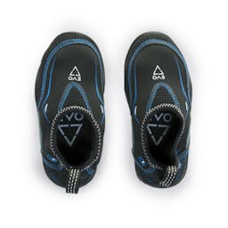 EVO Kid's Aquasock Water Shoes Overhead View - Black/Navy Thumbnail}