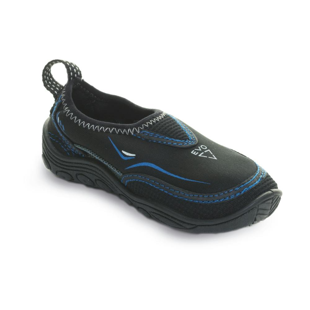 EVO Kid's Aquasock Water Shoes Angle View - Black/Navy