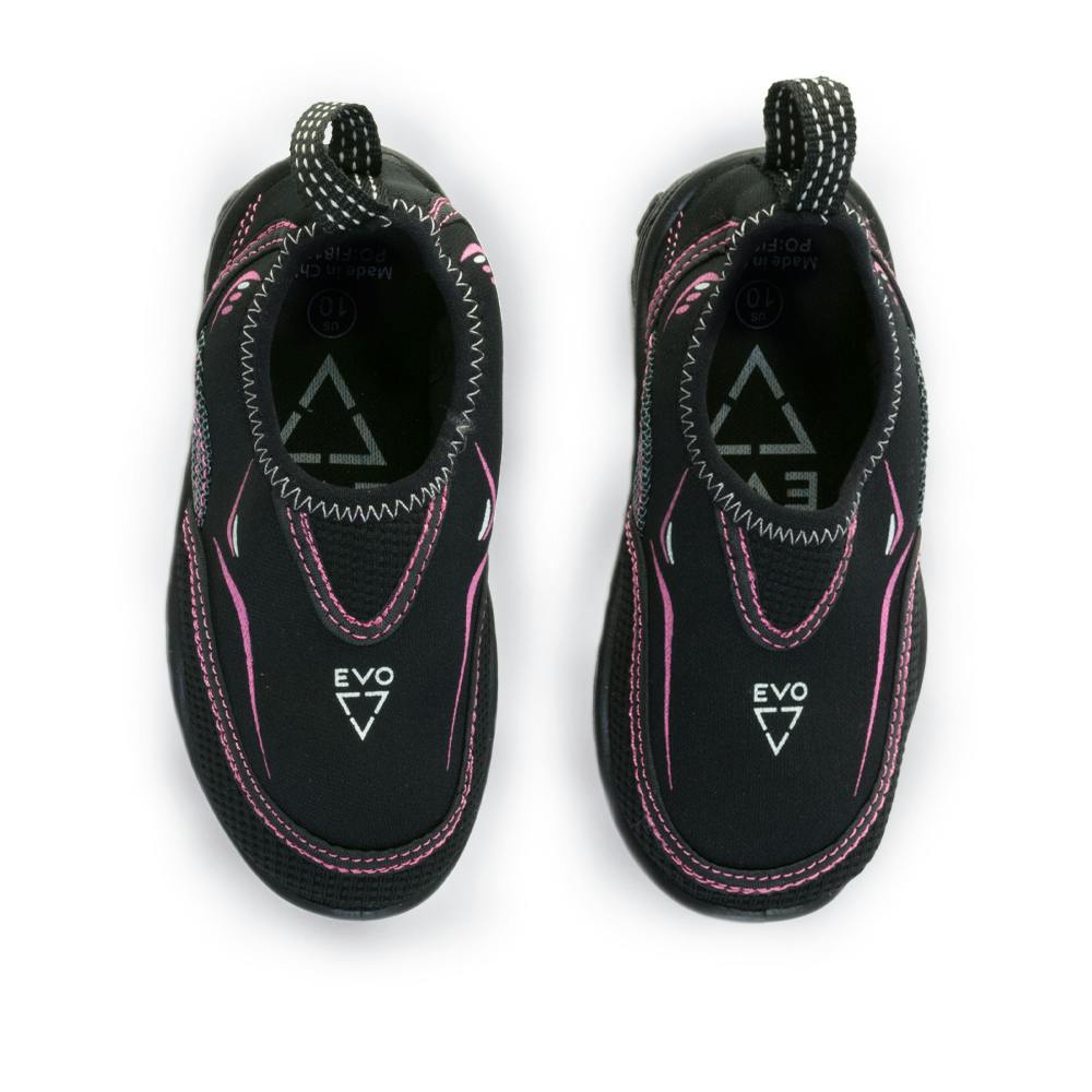 EVO Kid's Aquasock Water Shoes - Black/Pink