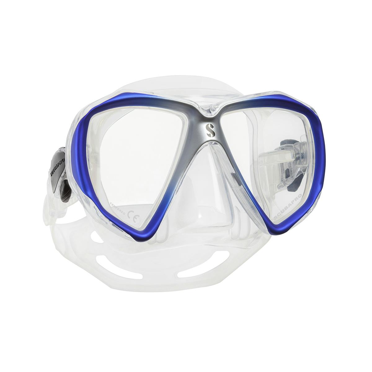 ScubaPro Spectra Mask, Two Lens - Clear/Silver/Blue