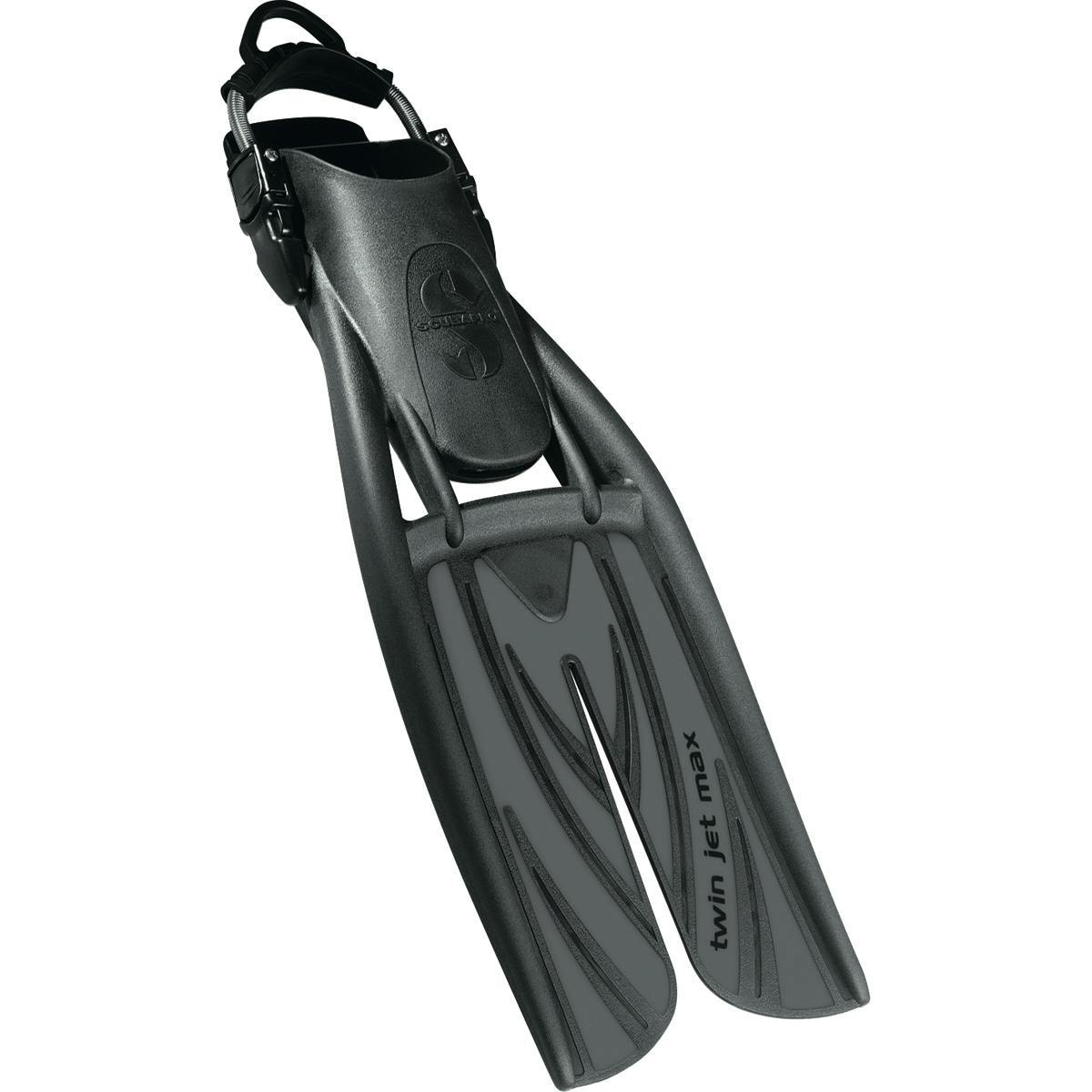 ScubaPro Twin Jet Max Open Heel Splitfins - Black/Graphite
