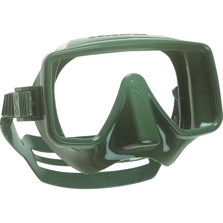 ScubaPro Frameless Mask, Single Lens - Army Green