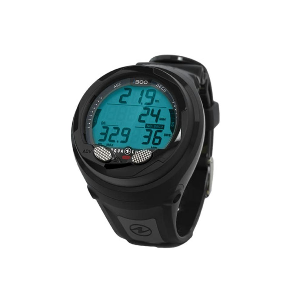 Aqualung i300C Wrist Dive Computer with Bluetooth with Backlight On - Black/Grey
