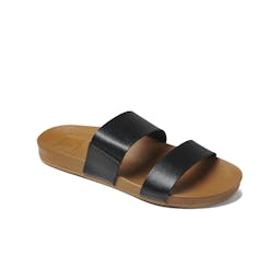 Reef Cushion Bounce Vista Slide Sandals (Women’s) - Black/Natural Thumbnail}