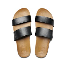 Reef Cushion Bounce Vista Slide Sandals (Women’s) - Black/Natural Thumbnail}