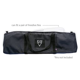 EVO 44" Mesh Fin Bag Shown with Freedive Fin Inside for Size Comparison - Black. NOTE: Fins NOT included Thumbnail}