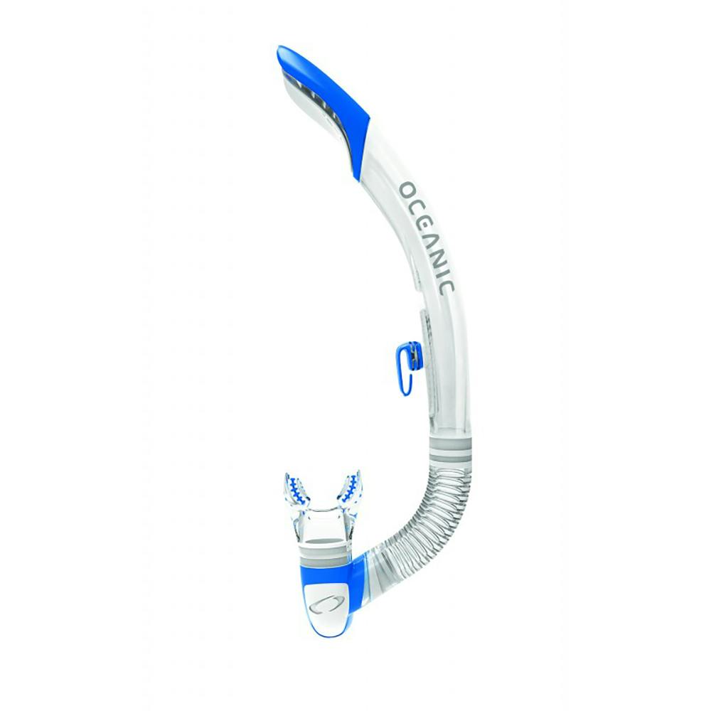 Oceanic Ultra SD Semi Dry Snorkel - Clear/Blue