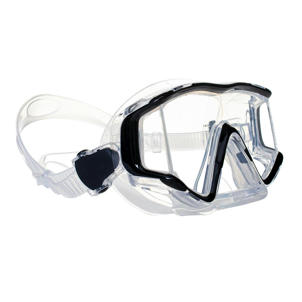 EVO Tiburon+ Mask with Purge Valve, Wraparound Lens - Clear/Black
