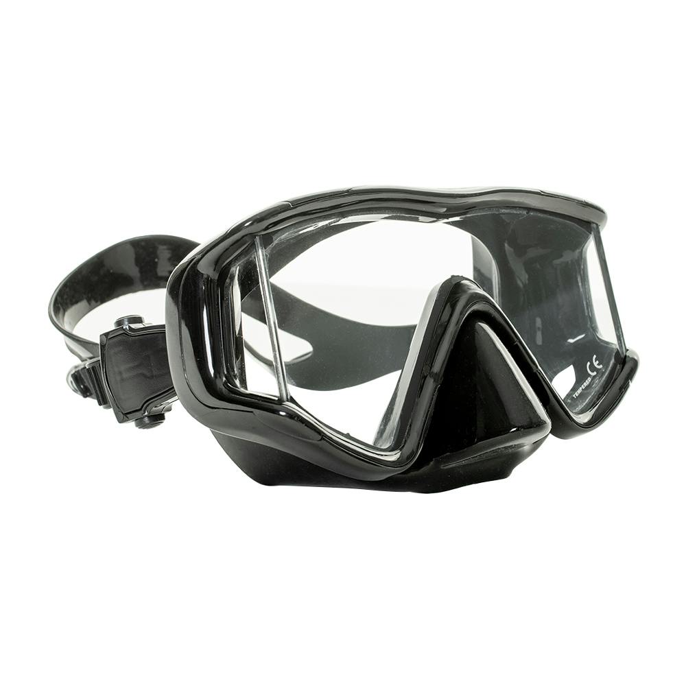 EVO Tiburon+ Mask with Purge Valve, Wraparound Lens Bottom - Black/Black