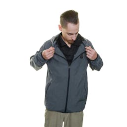 EVO Captain Windbreaker Jacket Lifestyle Zipped on Male - Heather Charcoal Thumbnail}