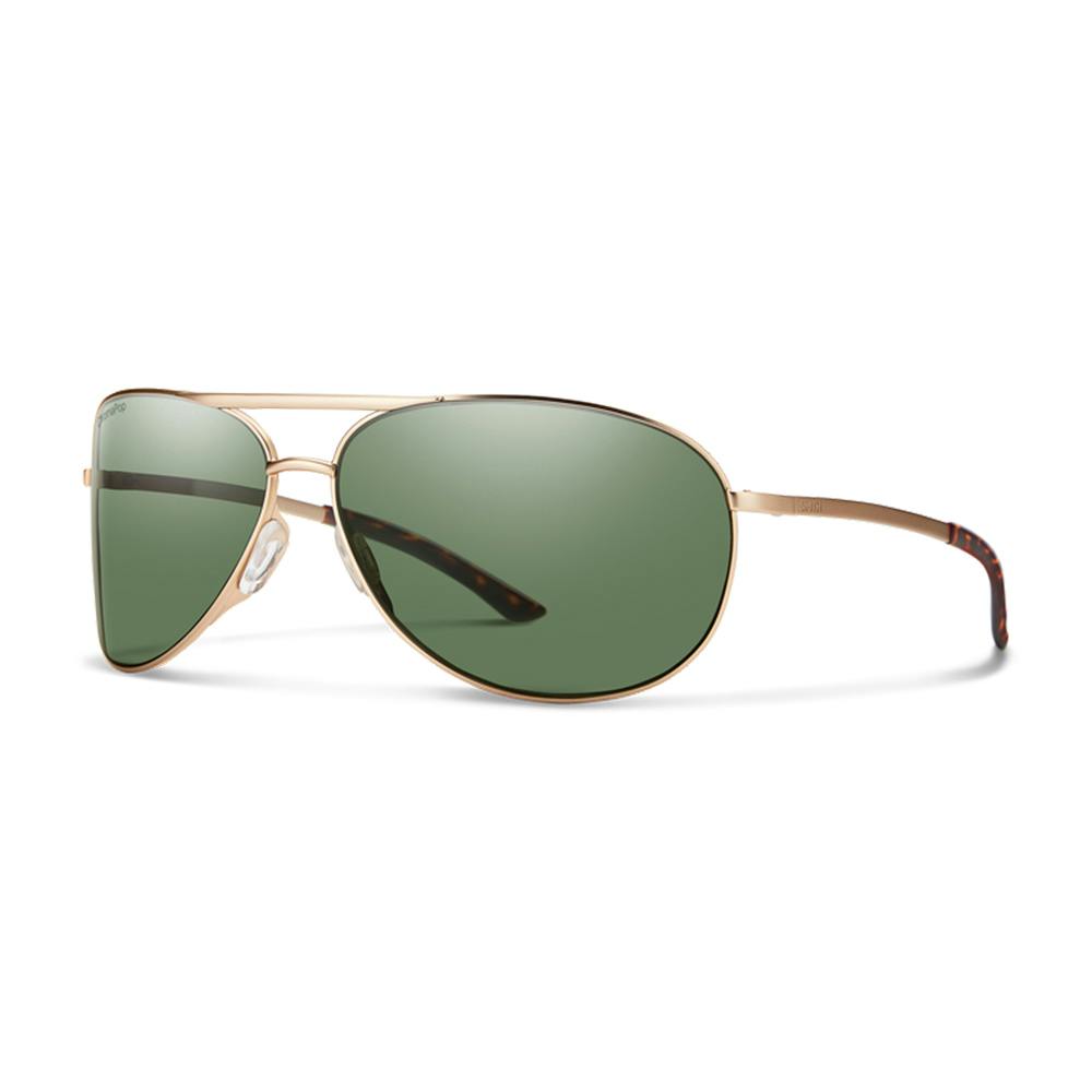 Smith Serpico 2.0 ChromaPop+ Polarized Sunglasses - Matte Gold Frame/Gray Green Lens