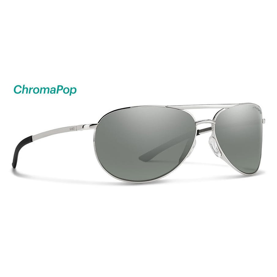 Smith Serpico Slim 2.0 Polarized Sunglasses - Silver Frame/Platinum Lenses