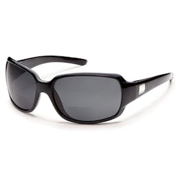 Suncloud Cookie Polarized Polycarbonate Sunglasses - Black Frame/Gray Lenses +2.00 Thumbnail}