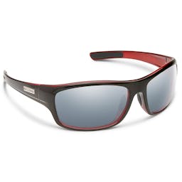 Suncloud Cover Polarized Polycarbonate Sunglasses (Men's) Black Red Silver Thumbnail}