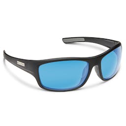 Suncloud Cover Polarized Polycarbonate Sunglasses (Men's) Black Blue Thumbnail}