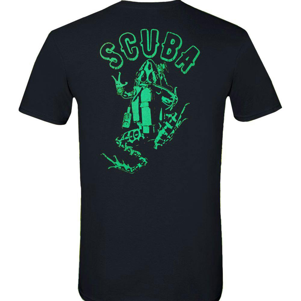 Amphibious Outfitters Scuba Frog Glow Short Sleeve Tee Back
