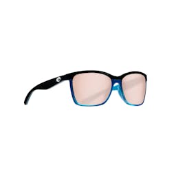 Costa Anaa Polarized Sunglasses - Mirrored Copper Lens; Seaglass Frame Thumbnail}