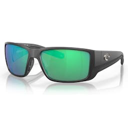 Costa Blackfin Polarized Sunglasses - Pro Matte Black Frame/Green Mirror Lenses Thumbnail}