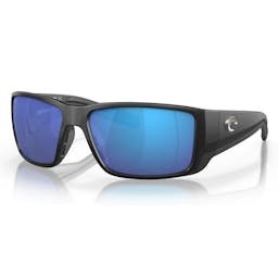 Costa Blackfin Polarized Sunglasses - Pro Matte Black Frame/Blue Mirror Lenses Thumbnail}