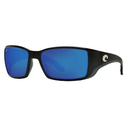 Costa Blackfin Polarized Sunglasses - Matte Black Frame/Blue Mirror 580P Lenses Thumbnail}