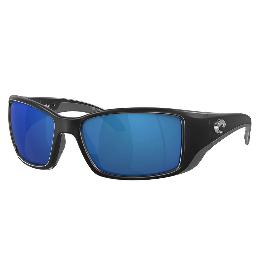 Costa Blackfin Polarized Sunglasses - Matte Black Frame/Blue Mirror 580G Lenses