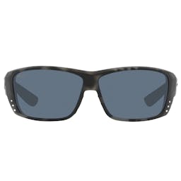 Costa Cat Cay Polarized Sunglasses Front - Ocearch Matte Tiger Shark/Grey Lenses Thumbnail}
