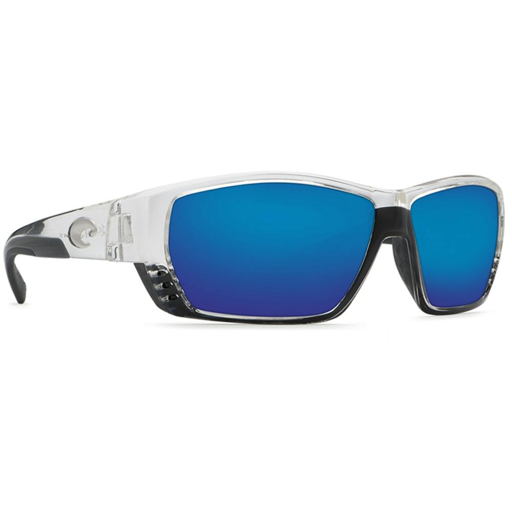 Costa Tuna Alley Polarized Sunglasses - Crystal Frame / Blue Mirror Lenses