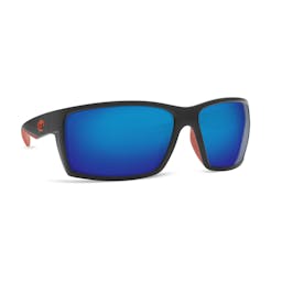 Costa Reefton Polarized Sunglasses (Men’s) - Race Black Frame/Blue Mirror Lenses Thumbnail}