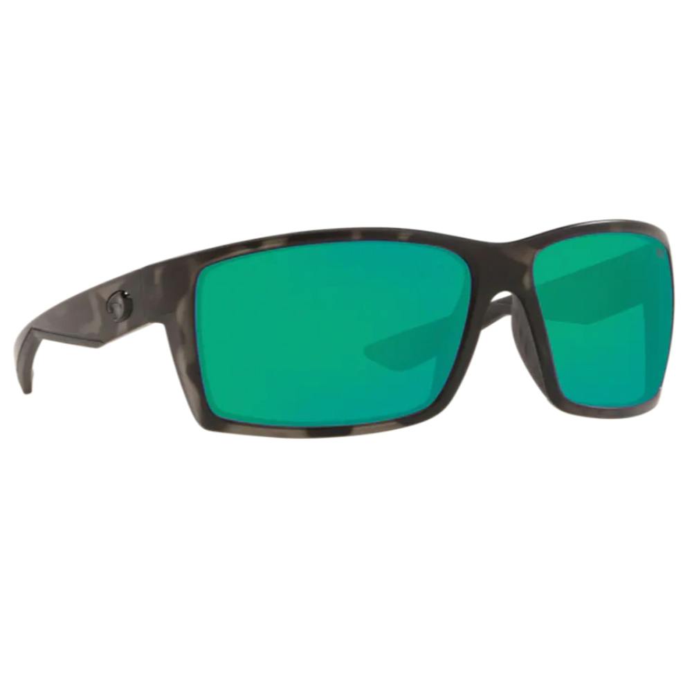 Costa Reefton Polarized Sunglasses (Men's) - Ocearch Matte Tiger Shark Frame/Green Mirror Lenses