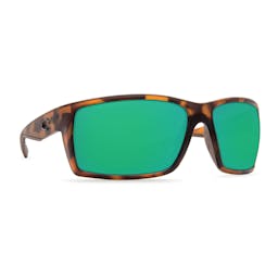 Costa Reefton Polarized Sunglasses (Men’s) - Matte Retro Tortoise Frame/Green Lenses Thumbnail}