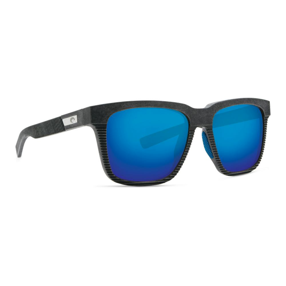 Costa Pescador Polarized Sunglasses - Net Gray with Blue Mirror Lenses