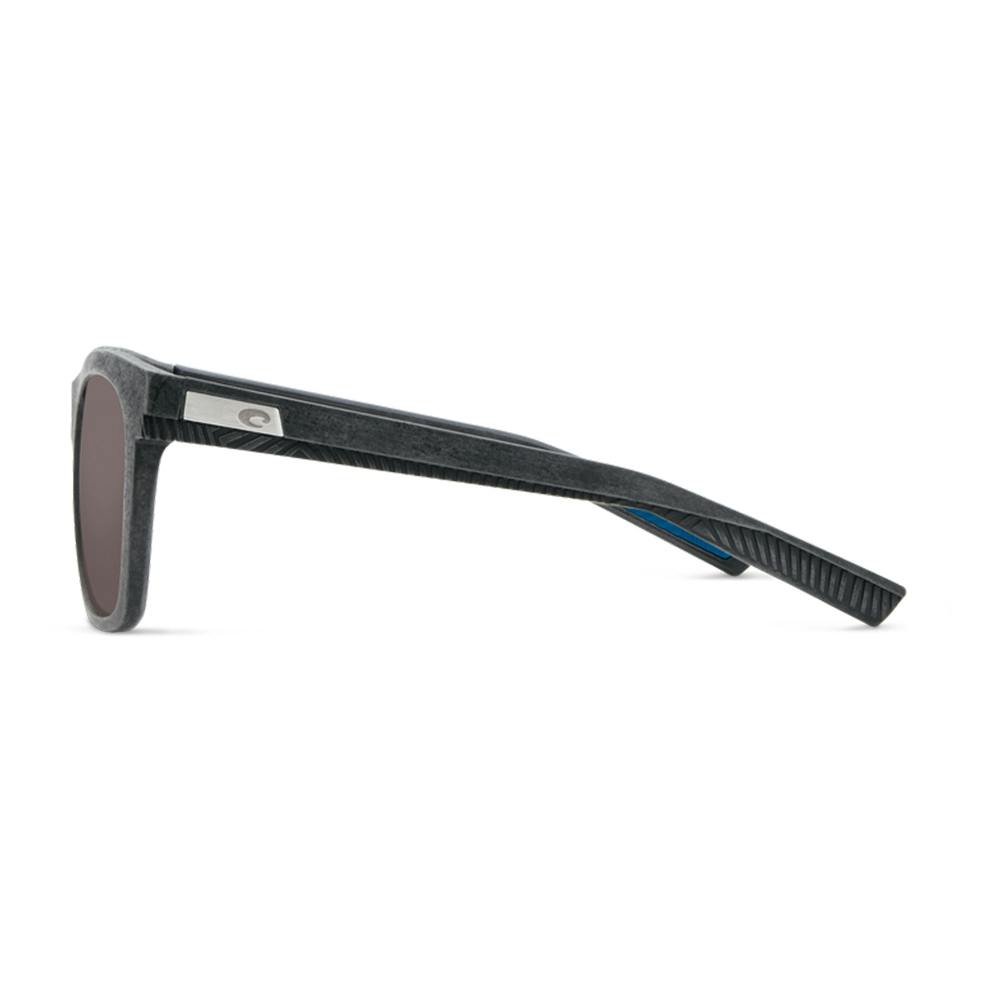 Costa Caldera Polarized Sunglasses Left Side - Net Gray with Blue Rubber and Gray Lenses