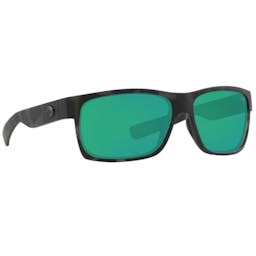 Costa Half Moon Polarized Sunglasses - Ocearch Matte Tiger Shark Frame/Green Mirror Lenses Thumbnail}