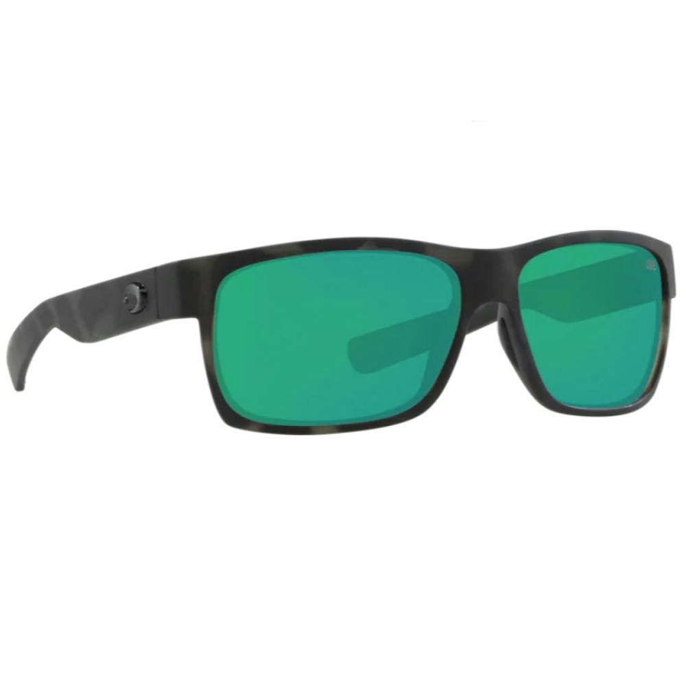 Costa Half Moon Polarized Sunglasses - Ocearch Matte Tiger Shark Frame/Green Mirror Lenses