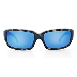 Costa OCEARCH Caballito Polarized Sunglasses Front - Tiger Shark frame with Blue Mirror lenses Thumbnail}