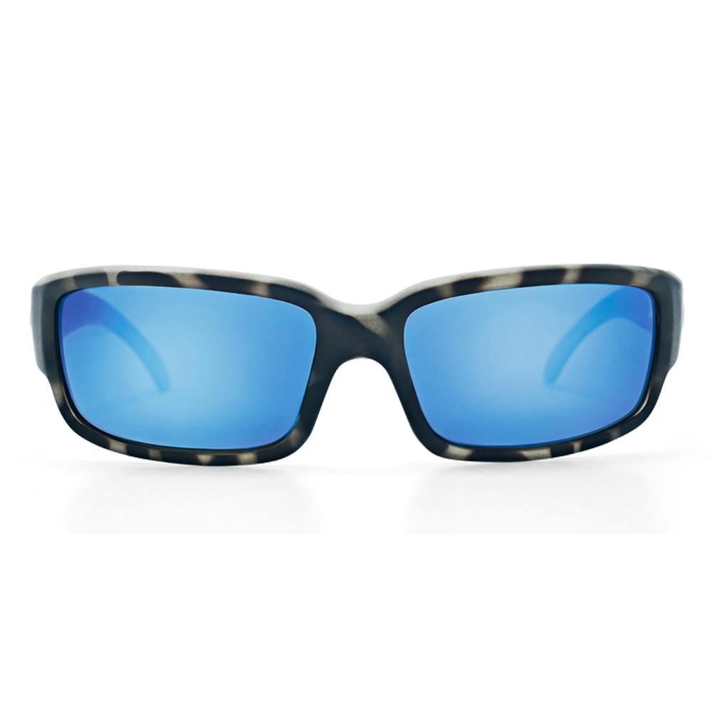 Costa OCEARCH Caballito Polarized Sunglasses Front - Tiger Shark frame with Blue Mirror lenses