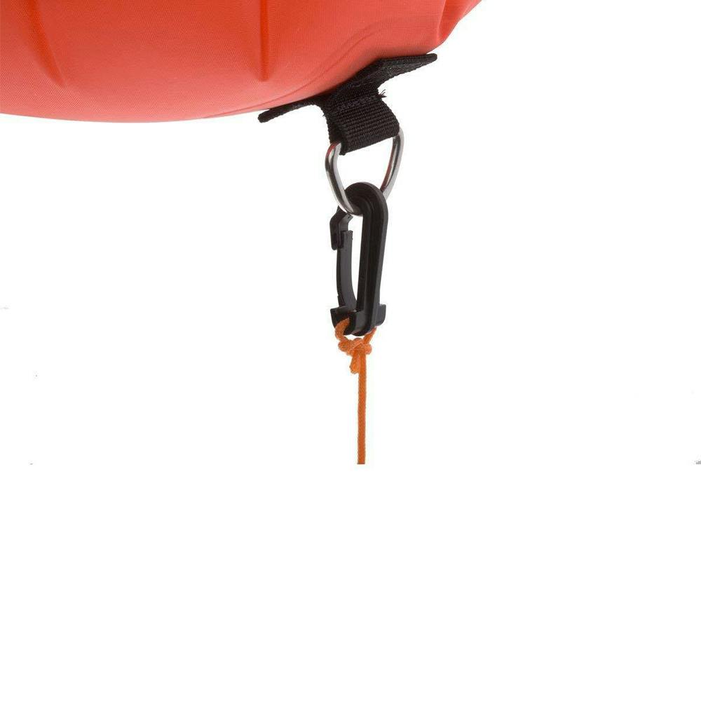 Inflatable Torpedo Buoy with 60’ Line Attachment Point Detail - Orange