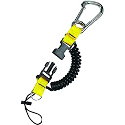 Mini Snappy Coil with Stainless Steel Carabiner - Yellow Thumbnail}