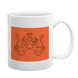 Dive Themed Coffee Mug - Octopus Helmet Thumbnail}