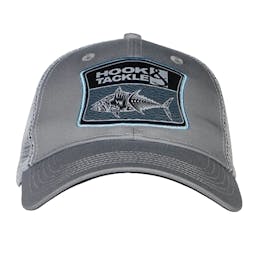 Hook & Tackle Terrible Tuna Fishing Trucker Hat Front - Grey Thumbnail}