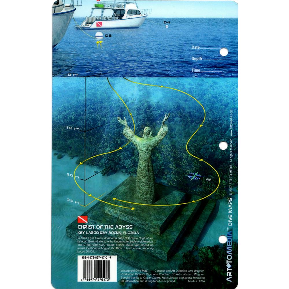 Christ of the Abyss/Dry Rocks 3D Dive Site Map 