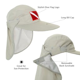 Long Bill Dive Flag Sun Hat Infographic Thumbnail}