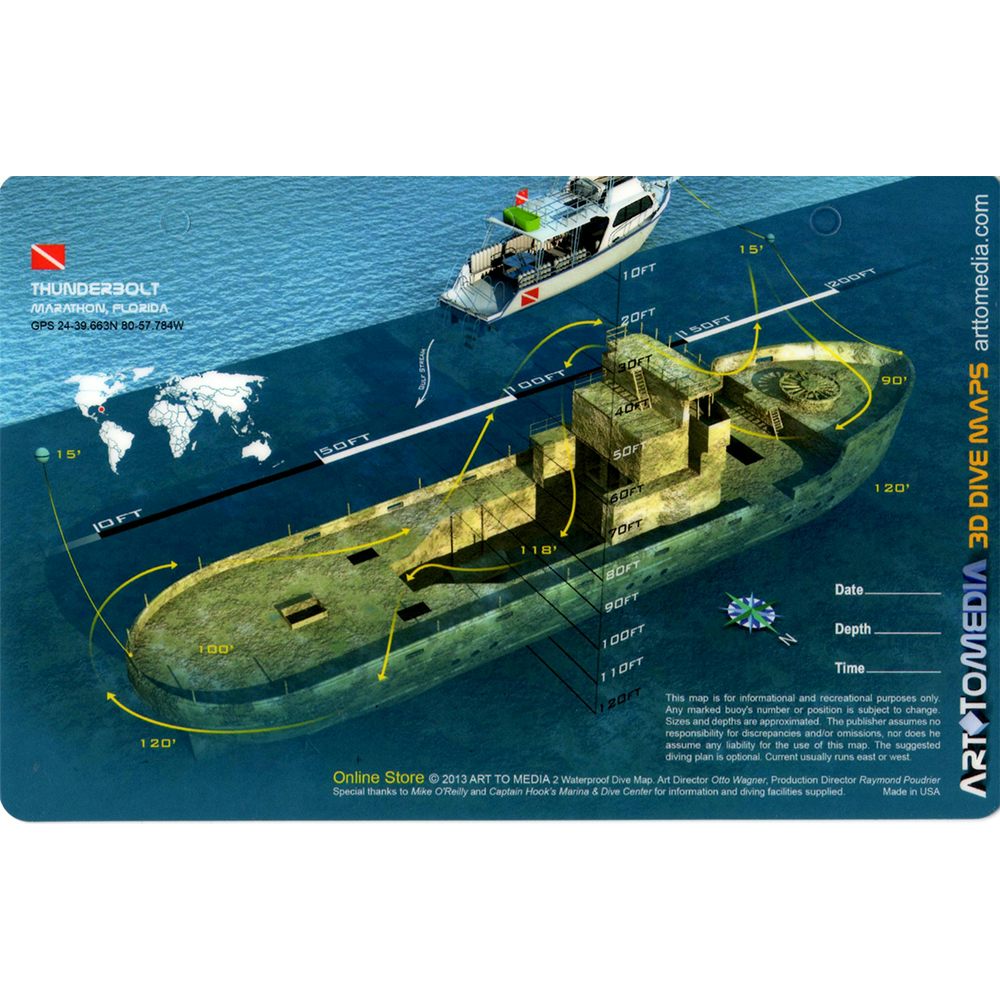 Thunderbolt Wreck 3D Dive Site Map