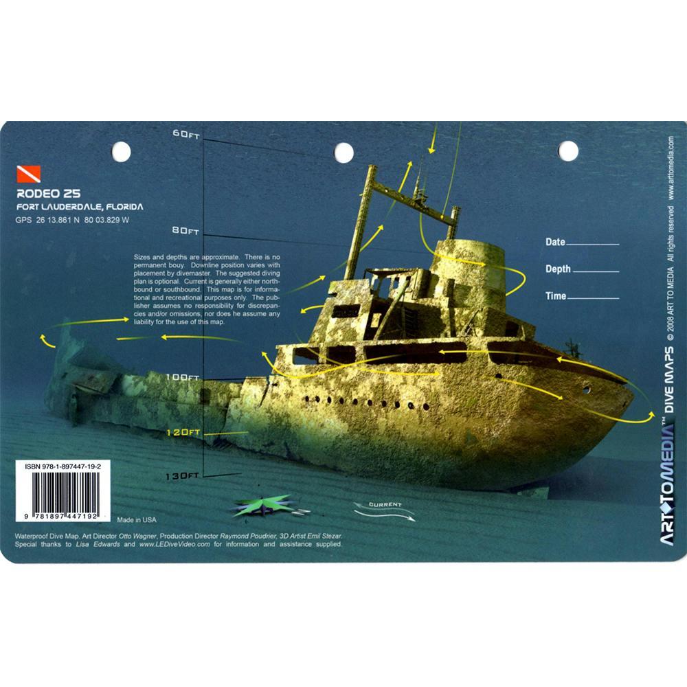 Rodeo 25 Wreck 3D Dive Site Map Back Side